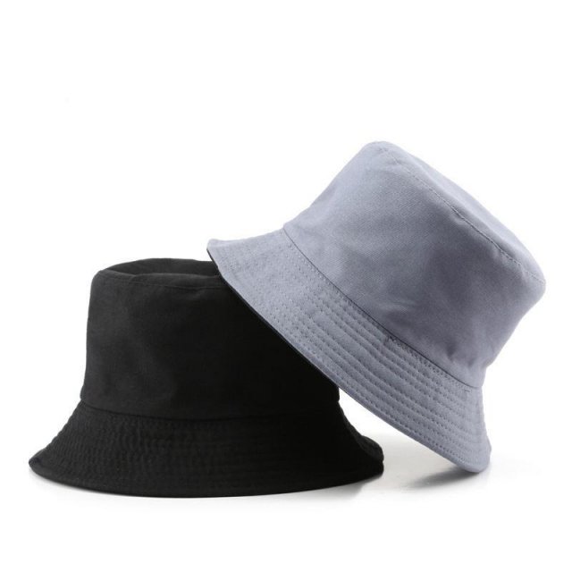 Classic Cotton Black Reversible Bucket Hat – Casual Sun Cap for Outdoor Adventures - Image 7