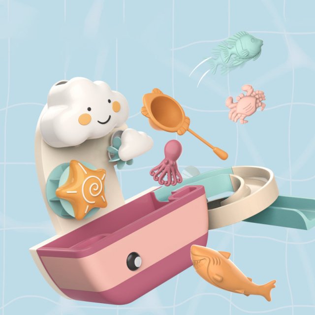Baby Bath Toy Waterwheel Fishing Game - Image 3