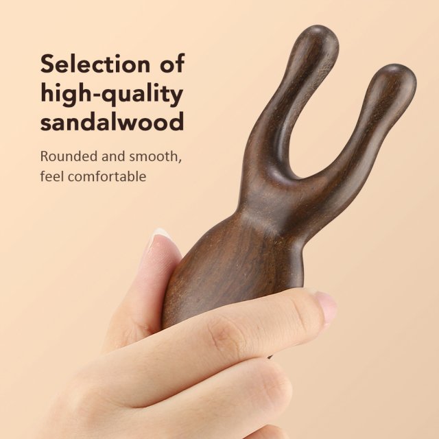 Sandalwood Facial Lifting and Meridian Gua Sha Massager - Image 3