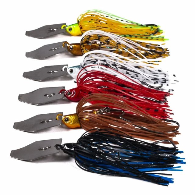 100mm 11g Metal Blade Fishing Lure with Rubber Skirt - Image 4