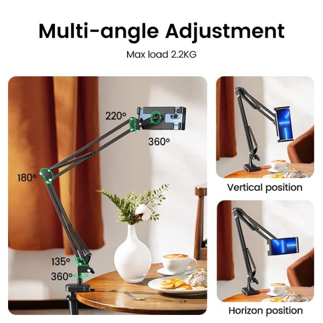 Foldable Aluminum Tablet & Phone Stand - Image 6