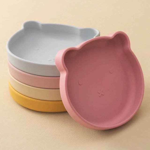 Silicone Suction Bear Baby Plate - Image 3
