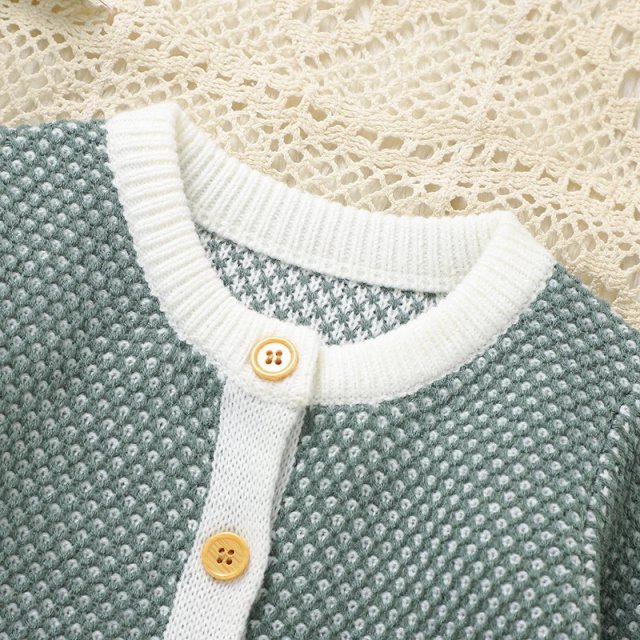 Cozy Knitted Baby Romper Set with Boots - Long Sleeve Jumpsuit - Image 4