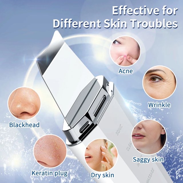 Ultrasonic Skin Scrubber with Ion Deep Cleansing and EMS Facial Lifting - Image 4