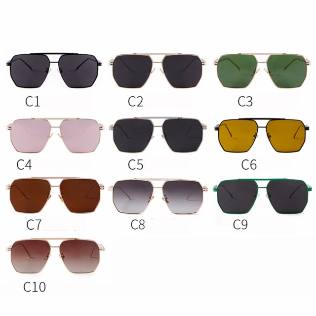 Retro Metal Oversized Polarized Square Sunglasses - Image 6