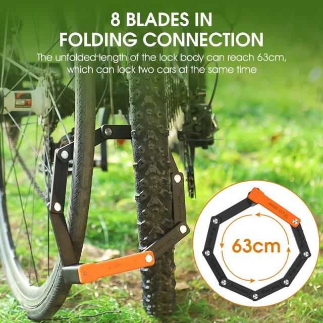 Foldable Anti-Theft Bicycle Lock - Secure, Lightweight & Portable Bike Chain Lock - Image 5
