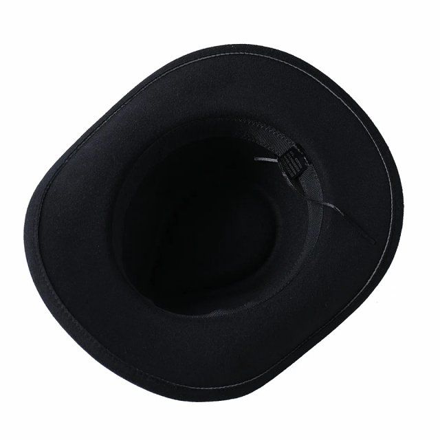 Thickened Unisex Cowboy Fedora Hat - Stylish Autumn & Winter Accessory - Image 3