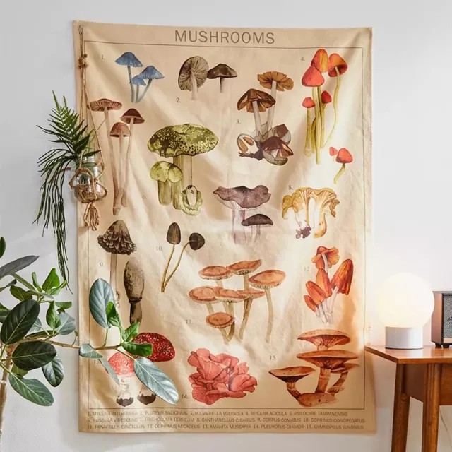 Mushroom Tapestry Wall Hanging - Image 5