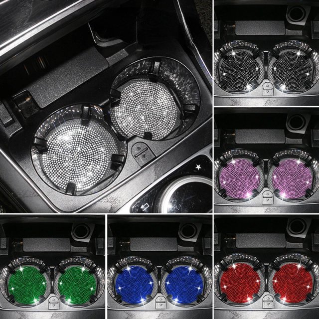 Luxury Bling Car Cup Holder Coasters - Image 2