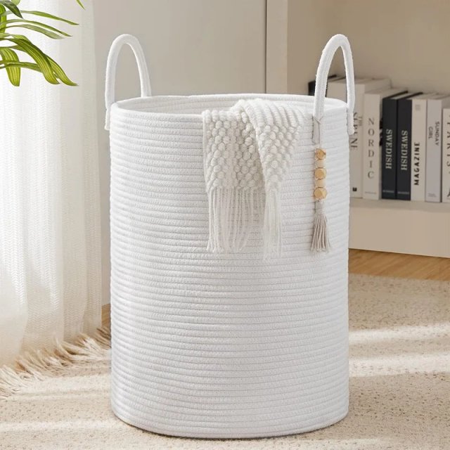 Large 15x20 inch Woven Laundry & Storage Basket - Image 5