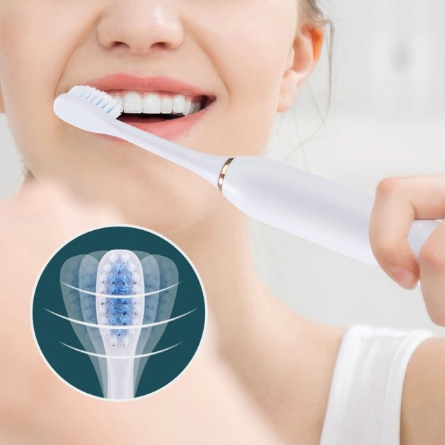 Rechargeable Sonic Electric Toothbrush with 6 Modes, Tartar Remover & Whitening Tool - Image 6