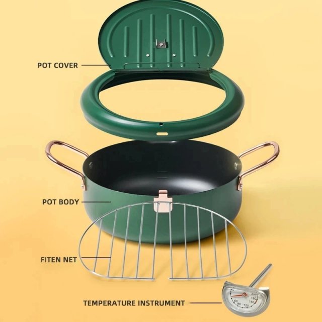 Stainless Steel Oil Frying Pot with Temperature Control - Image 4