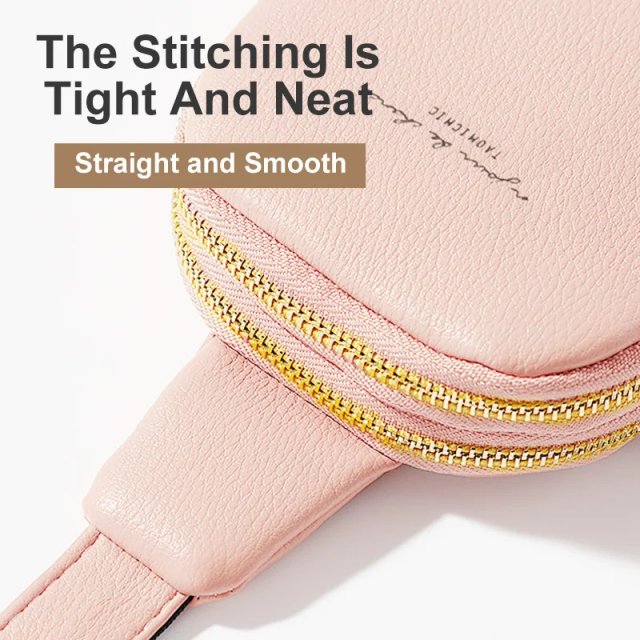 Trendy PU Leather Crossbody Chest Bag - Image 3