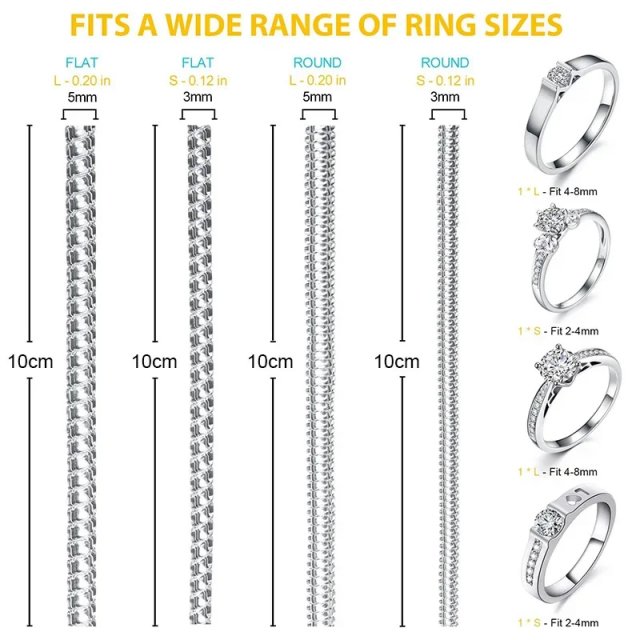Adjustable Ring Size Reducer – Invisible Transparent Resizing Tool for a Perfect Fit (1-4pcs Set) - Image 5