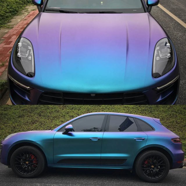 Blue to Purple Chameleon Pearl Vinyl Wrap - Image 4