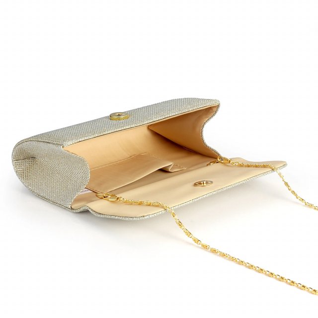 Luxury Shiny Chain Crossbody Clutch - Perfect Wedding & Party Bag - Image 4