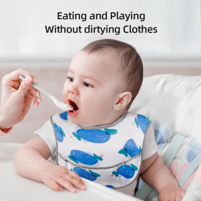 2pcs Baby Waterproof Cartoon Bibs - Image 3