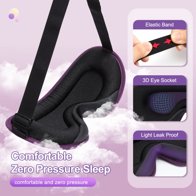 3D Memory Foam Silk Sleep Mask – Ultra Soft & Breathable Eye Mask - Image 3