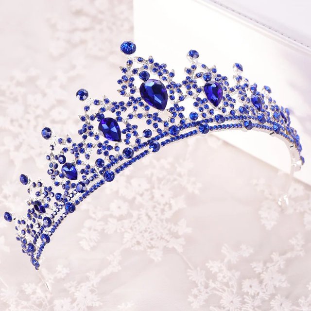 Baroque Gold Champagne Crystal Bridal Tiara - Image 6