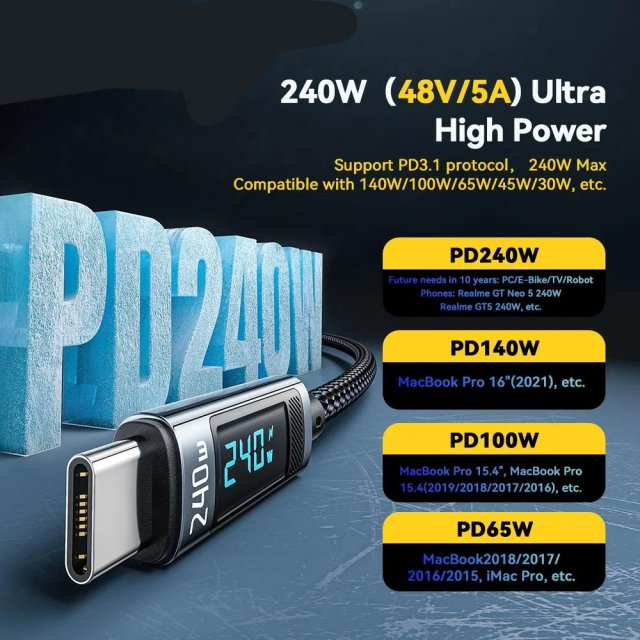 240W USB Type C to USB C Cable - Image 4