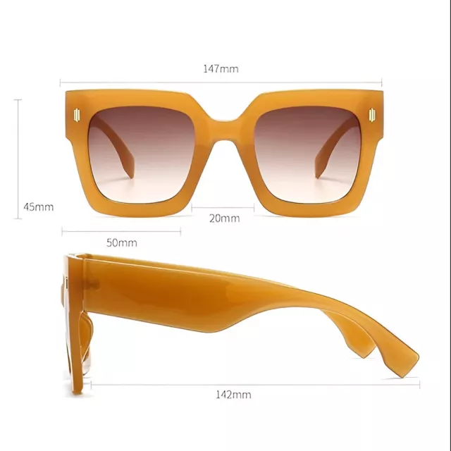 Retro Square Frame Cat Eye Sunglasses - Image 3