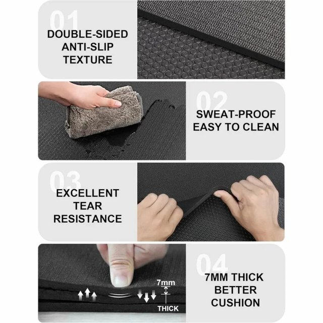 Large 7mm Thick Exercise Mat - Image 5