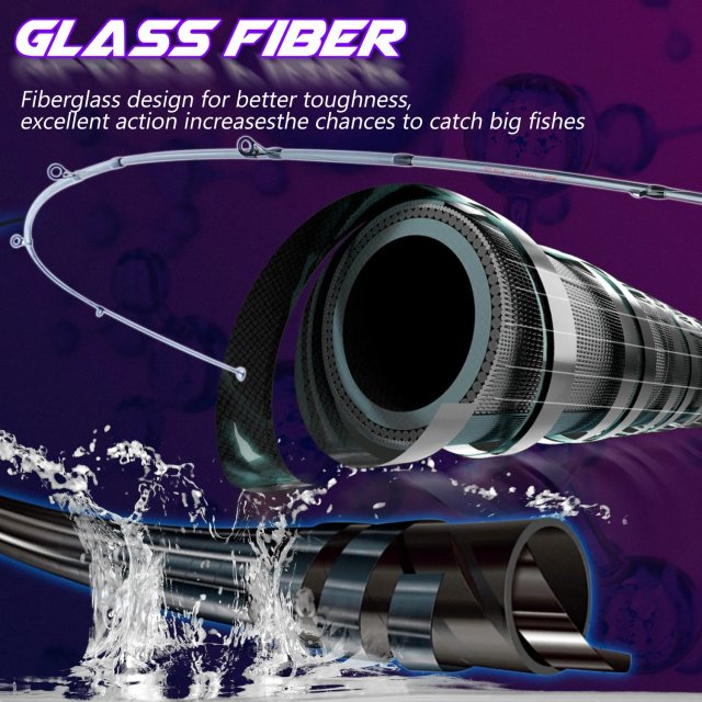 Premium 5.6ft Carbon Fiber Fishing Rod and Baitcasting Reel Combo - Image 3