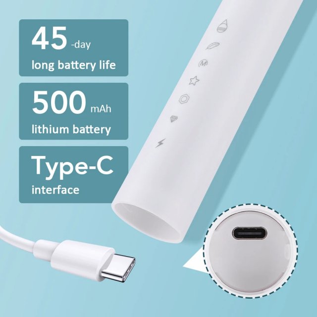 Rechargeable Sonic Electric Toothbrush with 6 Modes, Tartar Remover & Whitening Tool - Image 5