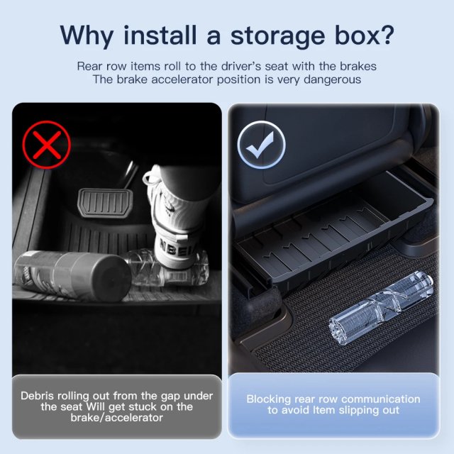 Under Seat Storage Box for Tesla Model Y – Drawer Organizer - Image 5
