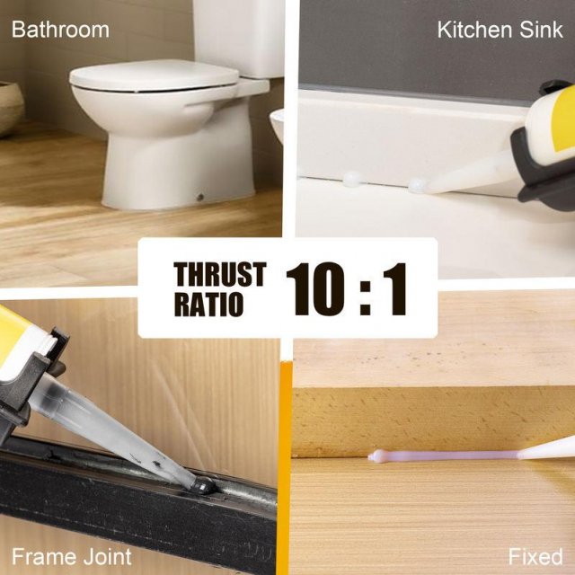 Non-Drip Caulking Gun with 12:1 Thrust Ratio - Image 5