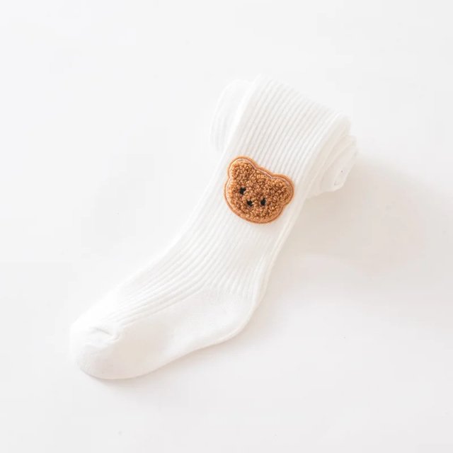 Adorable Girls' Cartoon Bear Tights for Toddlers and Kids - Image 5