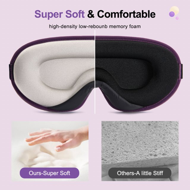 3D Memory Foam Silk Sleep Mask – Ultra Soft & Breathable Eye Mask - Image 4