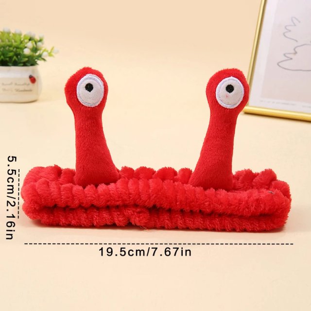 Cute Animal Ears Fluffy Headband - Soft Coral Fleece - Image 5