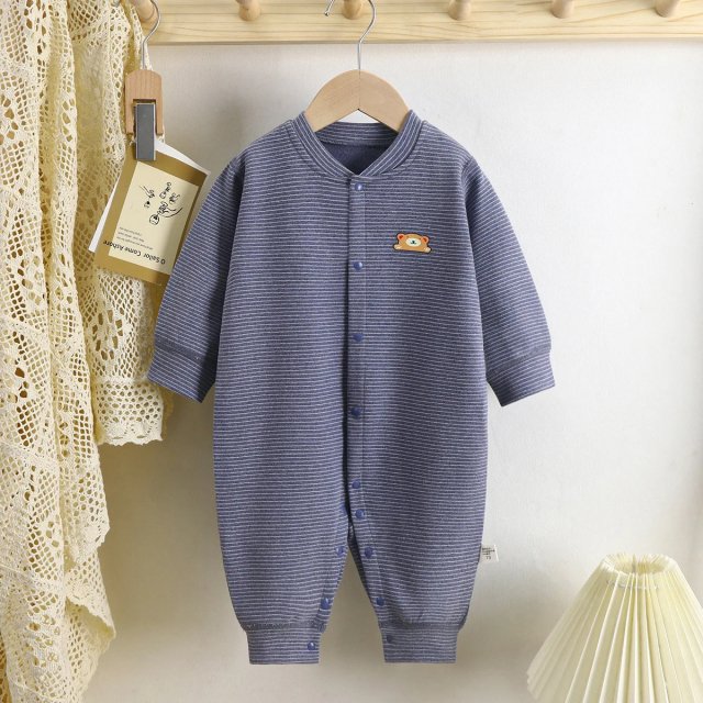 Newborn Girls Long Sleeve Plush Cartoon Romper – Cozy Single Breasted Baby - Image 5