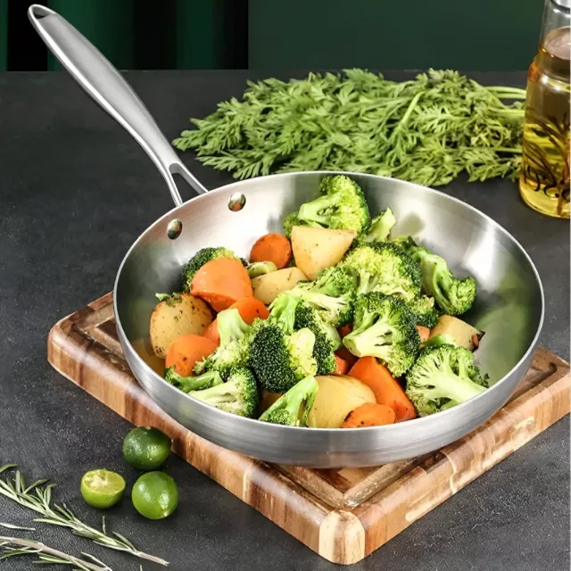3PCS Stainless Steel Frying Pan Set - Image 4