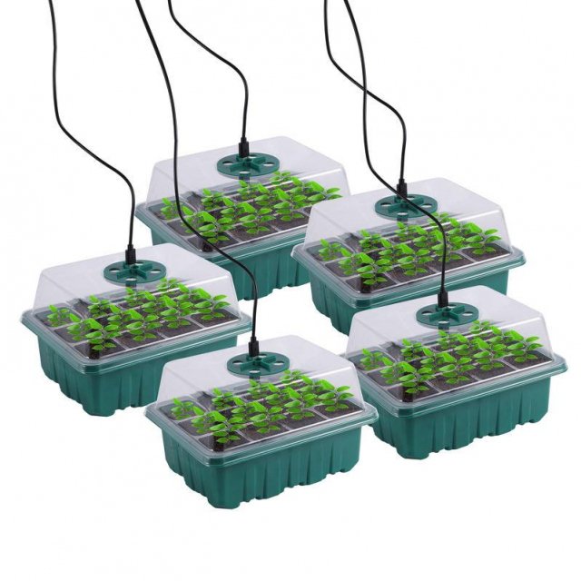 Seed Starter Tray Kit with LED Grow Lights - Image 2