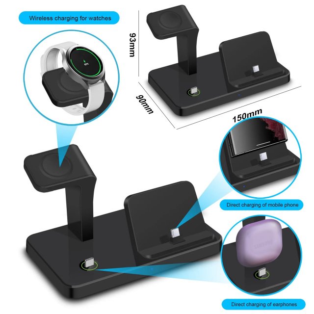 3-in-1 Fast Charging Station for Samsung Galaxy - Image 7