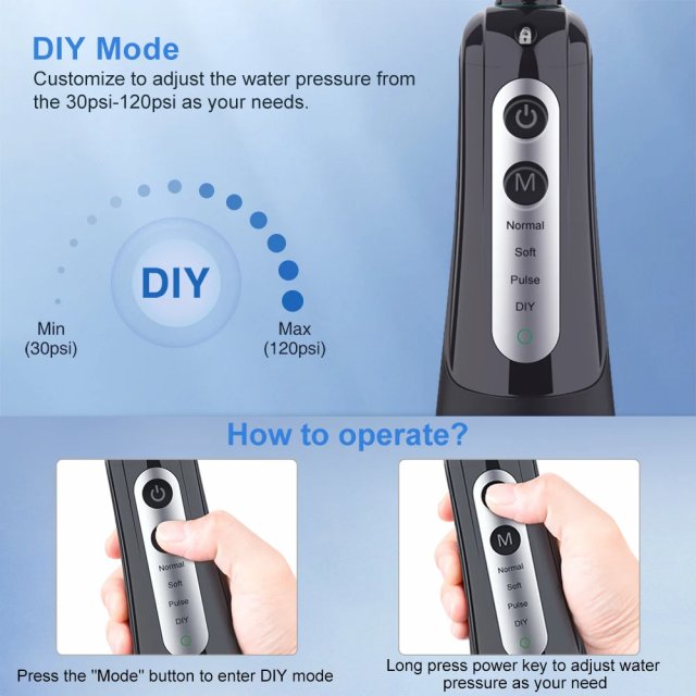 Portable Waterproof Oral Irrigator - Rechargeable Water Flosser - Image 3