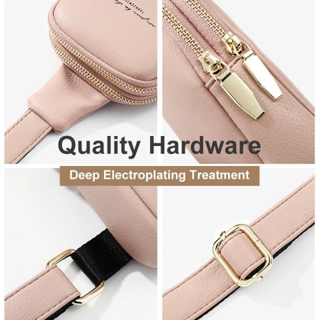 Trendy PU Leather Crossbody Chest Bag - Image 6