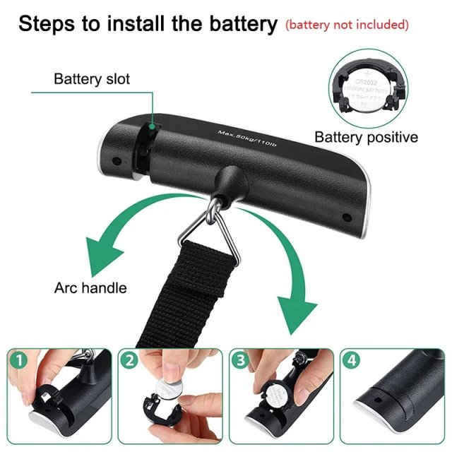 Portable LCD Digital Hanging Luggage Scale - Image 5