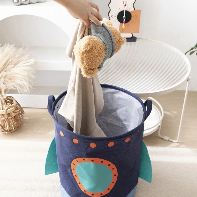 Foldable Cartoon Rocket Storage Basket - Image 3