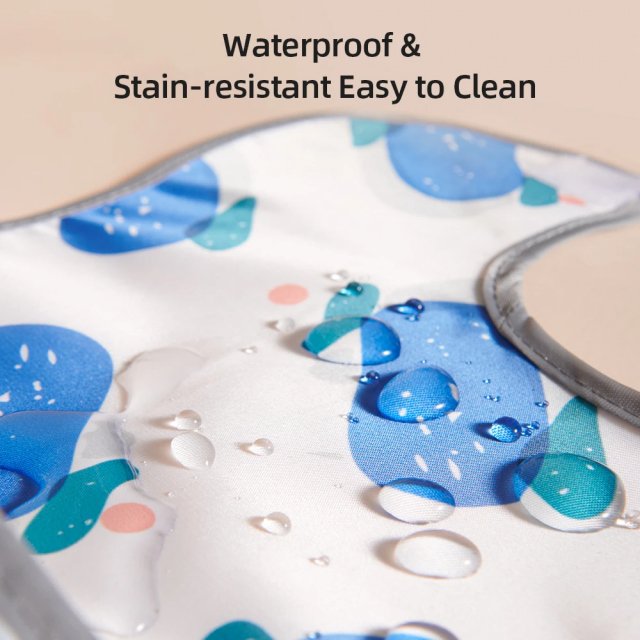 2pcs Baby Waterproof Cartoon Bibs - Image 4