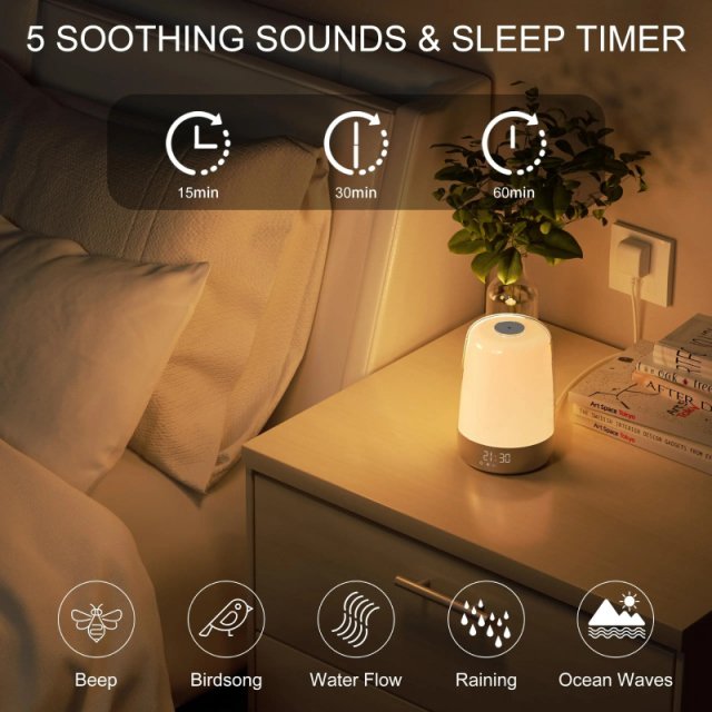 Sunrise Simulation Alarm Clock with RGB Mood Lighting - Image 3