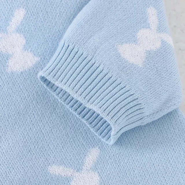 Cotton Knitted Newborn Baby Romper - Cute Rabbit Design 0-18M - Image 4