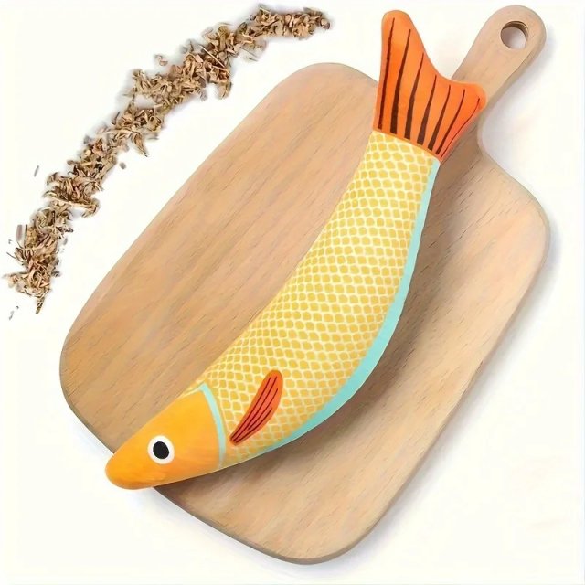 Crinkle Mackerel Cat Toy with Catnip - Soft & Durable Fish Playmate - Image 9