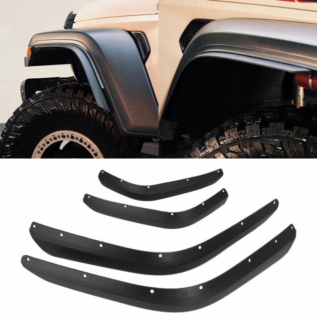 Front & Rear Mudguard Fender Set for Jeep Wrangler - Image 5