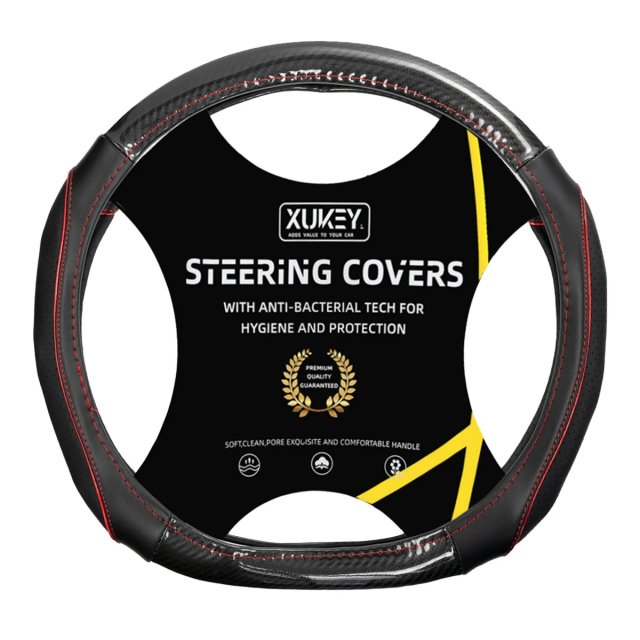 Flat Bottom D-Shape Car Steering Wheel Cover - Image 4