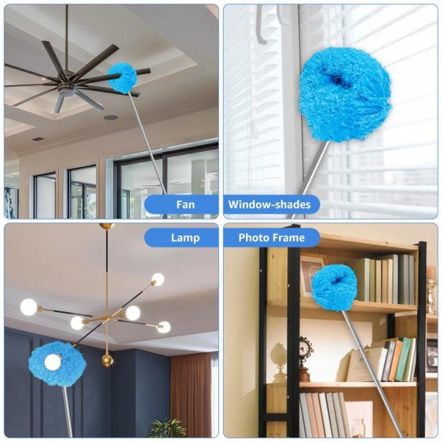 Telescopic Ceiling Fan Duster with Removable Microfiber Head - Image 3