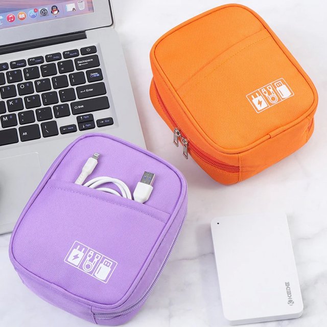 Portable Waterproof Data Cable Organizer Bag for Travel Accessories - Image 3