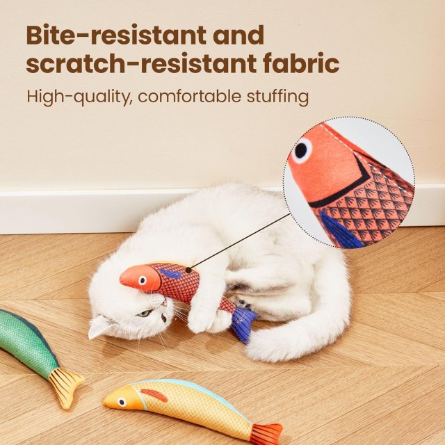 Crinkle Mackerel Cat Toy with Catnip - Soft & Durable Fish Playmate - Image 5